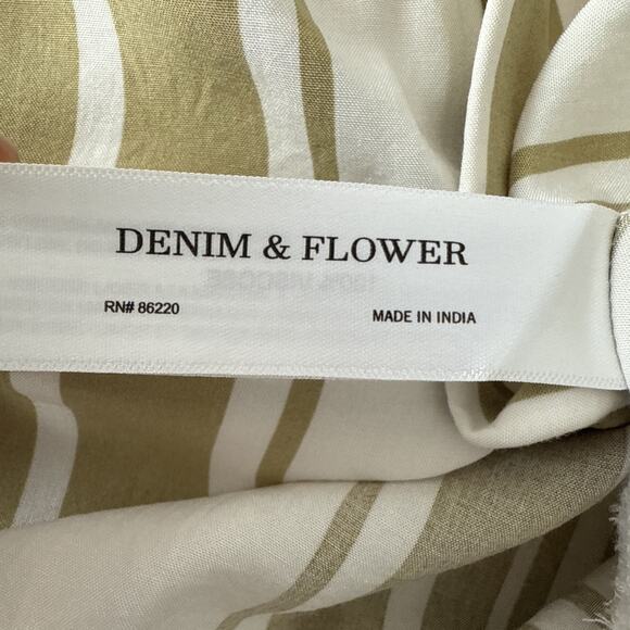 Denim Flower Ricky Singh Men's XL Retro Fitted Stripe Button Down Shirt Preppy - Picture 5 of 10